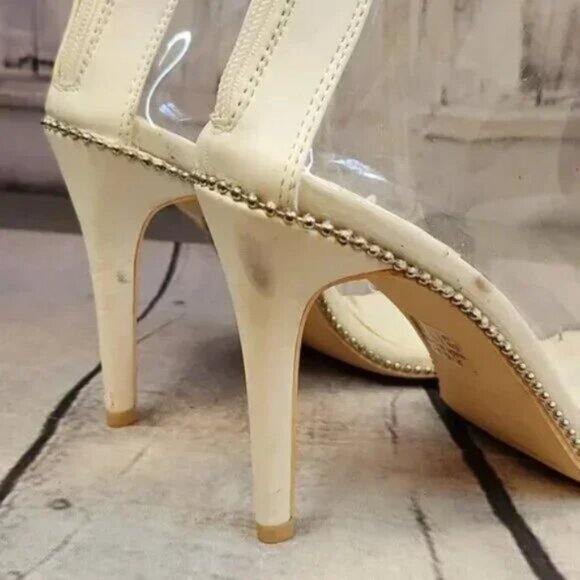 Mackin J Clear Bootie Peep Toe Heels - Picture 9 of 9